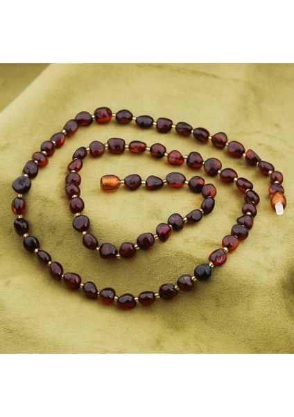 Bebek Damla Kehribar 925 Ayar Gümüş Kolye