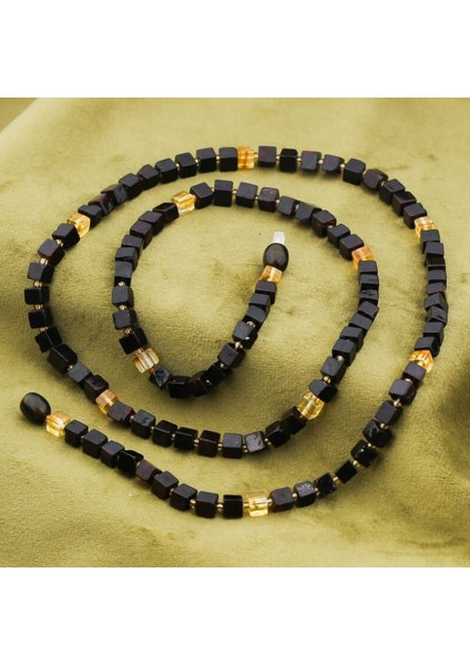 Bebek Damla Kehribar 925 Ayar Gümüş Kolye