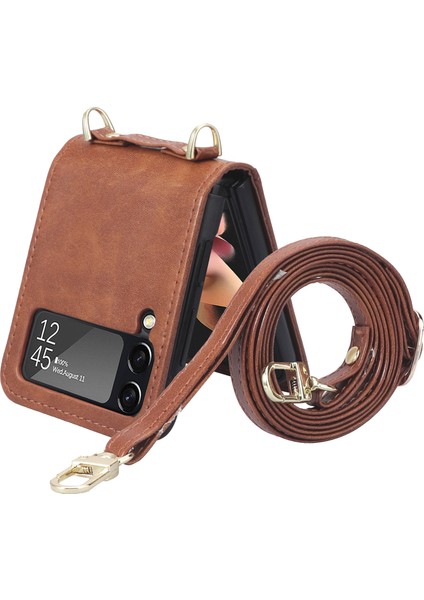 Samsung Galaxy Z Filp4 5g Için Baskılı Telefon Kılıfı - Kahverengi (Yurt Dışından)