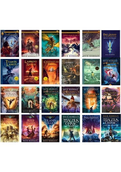 Olimpos Kahramanları - Kane Günceleri - Percy Jackson ve Olimposlular - Apollon'un Görevleri - Magnus Chase ve Asgard Tanrıları - 24 Kitap - Rick Riordan