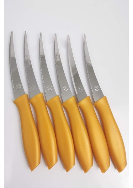 6'lı Paslanmaz Çelik Meyve Sebze Bıçağı Gold