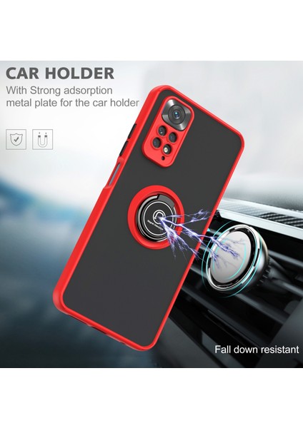 Xiaomi Redmi Note 11 Global Için Yüzük Standlı Telefon Kılıfı - Siyah (Yurt Dışından) modelleri