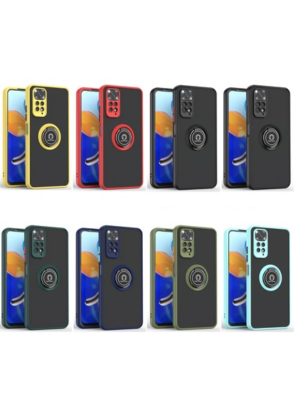 Xiaomi Redmi Note 11 Global Için Yüzük Standlı Telefon Kılıfı - Siyah (Yurt Dışından) fırsatları