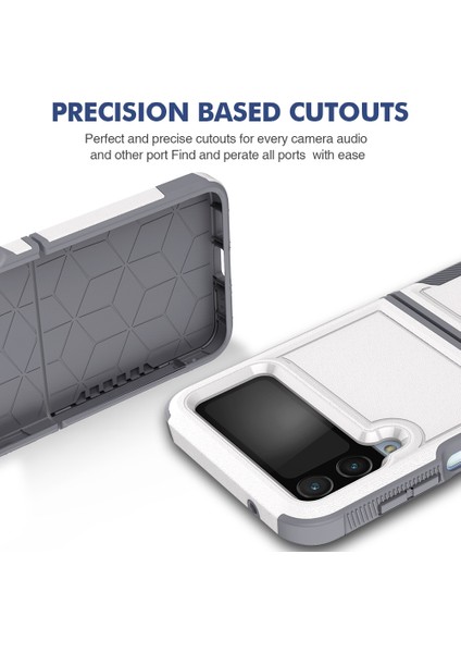 Samsung Galaxy Z Filp4 5g Için Zırh Telefon Kılıfı - Beyaz (Yurt Dışından) modelleri