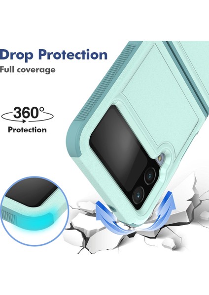 Samsung Galaxy Z Filp4 5g Için Zırh Telefon Kılıfı - Turkuaz (Yurt Dışından) fırsatları