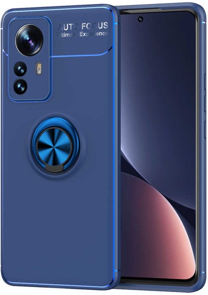 Xiaomi Mi 12 Kılıf Ultra Korumalı Yüzüklü Manyetik Ravel Silikon