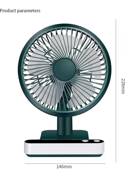 Masaüstü USB Mini Fan - Yeşil  (Yurt Dışından)