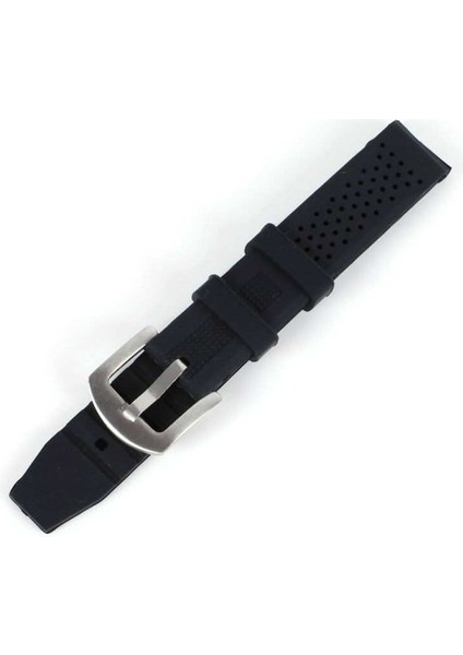 Siyah 1.kalite Kauçuk Silikon Saat Kordonu 24MM Slikon Saat Kayış fiyatları