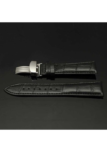 Bizon Deri Saat Kayışı 24MM Spor Siyah Klipsli Saat Kordonu modelleri