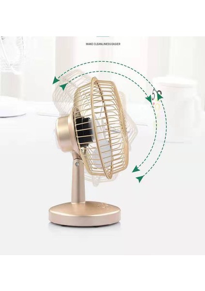 Masaüstü USB Mini Fan - Bej  (Yurt Dışından)