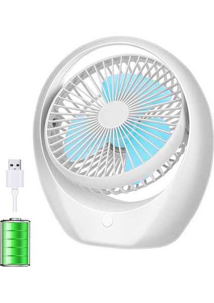 Masaüstü USB Mini Fan - Mavi  (Yurt Dışından)