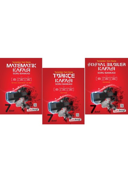 7.Sınıf Matematik + Türkçe + Sosyal Kafası Soru Seti 3 Kitap