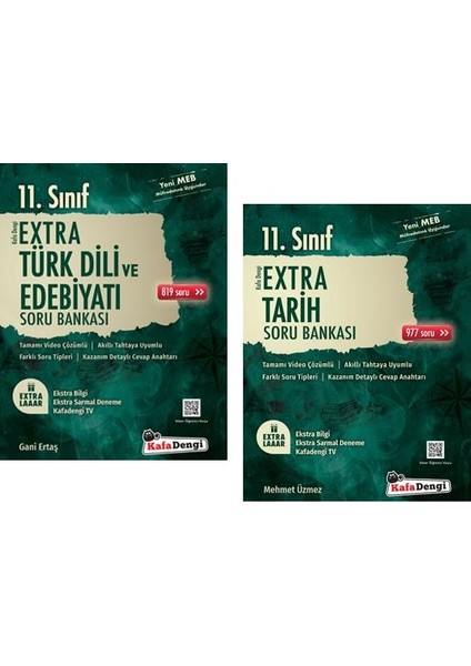 11.Sınıf Edebiyat + Tarih Extra Soru Bankası Seti 2 Kitap