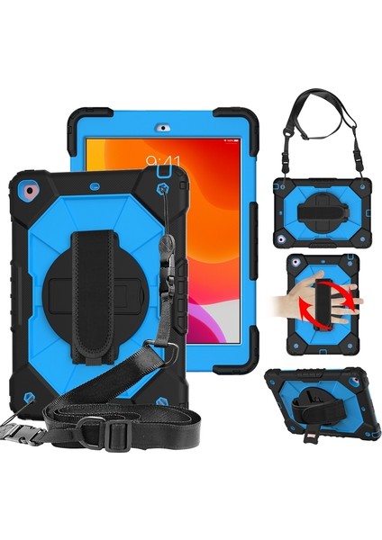 Ipad 10.2 2021 / 2020/2019 Mavi Için Robot Kasası (Yurt Dışından)