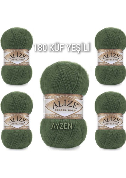 Ayzen Home Alize Angora Gold El Örgü Ipi 5 Li Paket (100GR x 5 Adet)