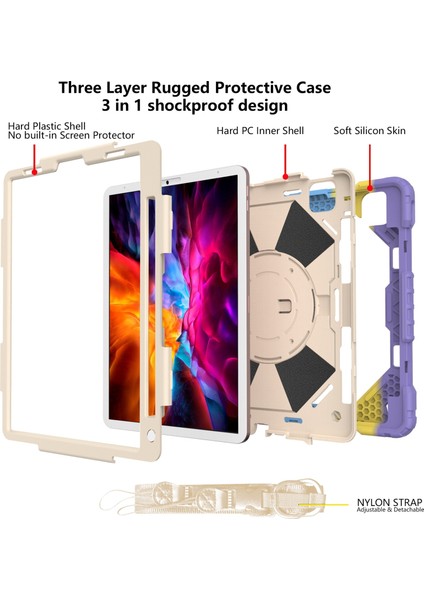 Ipad Pro 11 iPad Air 4 10.9 2020MULTICOLOR Için Robot Kılıfı (Yurt Dışından)