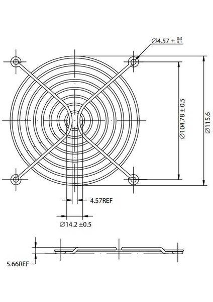 Kare Fan Teli 120X120MM