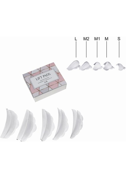 Kirpik Perması Şablonu 5 Çift Kirpik Lifting Ped Silikon Kirpik
