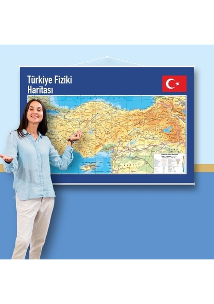 Türkiye Fiziki Haritası 100X150