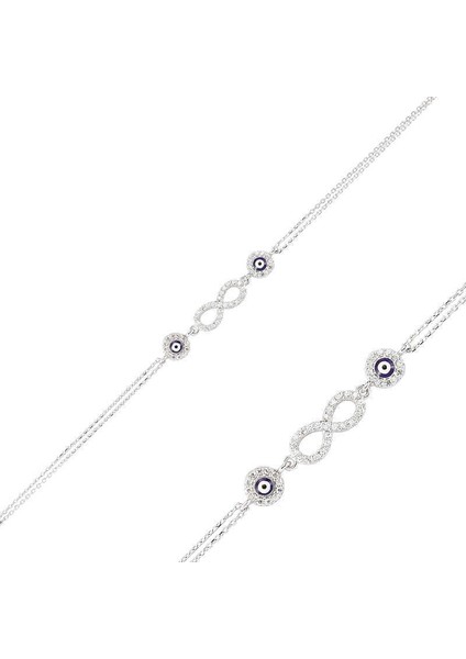 Gümüş Sonsuzluk Bayan Bileklik