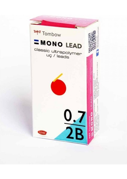 Mono Lead Uç 0,7 mm 12 Uç Tüp 2b - 6 Adet Pembe Tüp