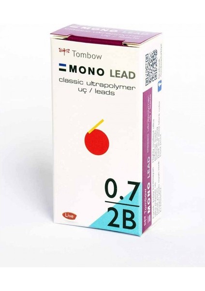 Mono Lead Uç 0,7 mm 12 Uç Tüp 2b - 6 Adet Kırmızı Tüp