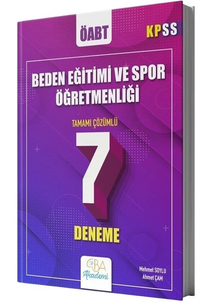 CBA Akademi ÖABT Beden Eğitimi ve Spor Öğretmenliği 7 Deneme Çözümlü