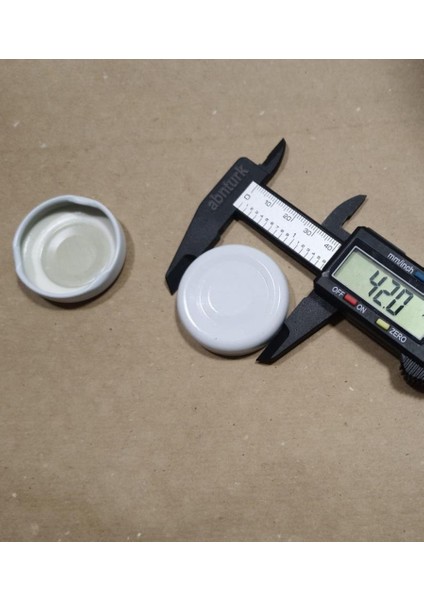 5 Adet 38 Lik Konserve Kavanoz Kapağı Dış Çap 42MM-IÇ Çap 38MM Cam Şişe Kapağı Silikonlu Metal Ka