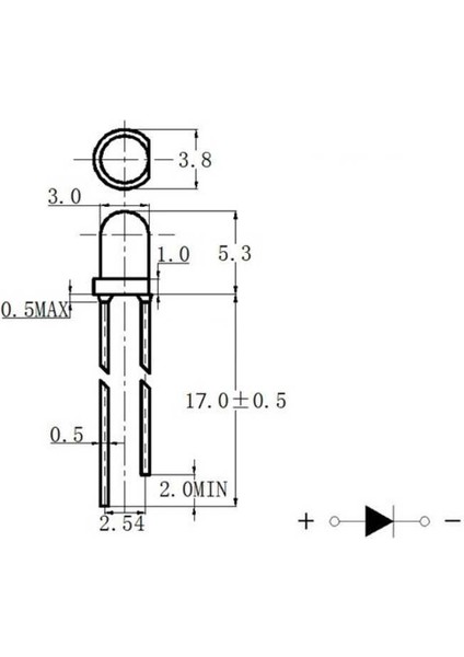 Beyaz LED - 3mm - 10 Adet