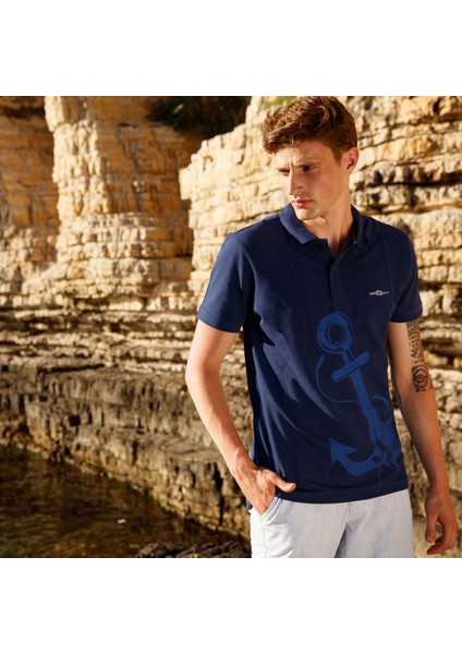 Marin Lacivert Erkek Polo Yaka T-Shirt