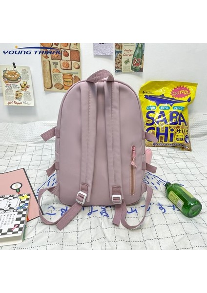 Su Geçirmez Kadın Sırt Çantası Kawaii Genç Kız Sırt Çantası Laptop Çantası Sevimli Öğrenci Okul Çantası (Yurt Dışından) fiyatları