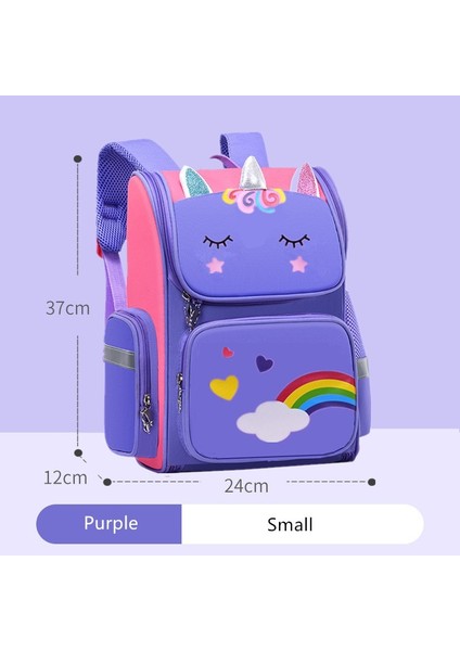 Çok Cepli Okul Çocuğu Sevimli Çizgi Sırt Çantası Erkek Kız Mahya Koruması (Yurt Dışından)