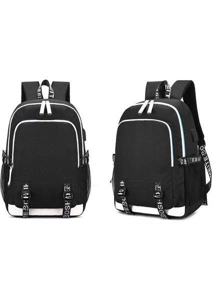 Erkek Sırt Çantası USB Bağlantı Noktası Su Geçirmez Büyük Kapasiteli Seyahat Okul Çantası (Yurt Dışından) fiyatları