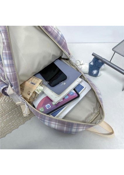 Kadınlar Izgara Sırt Çantası Şeker Renk Gençler Öğrenciler Için Su Geçirmez Okul Çantaları (Yurt Dışından) indirimleri