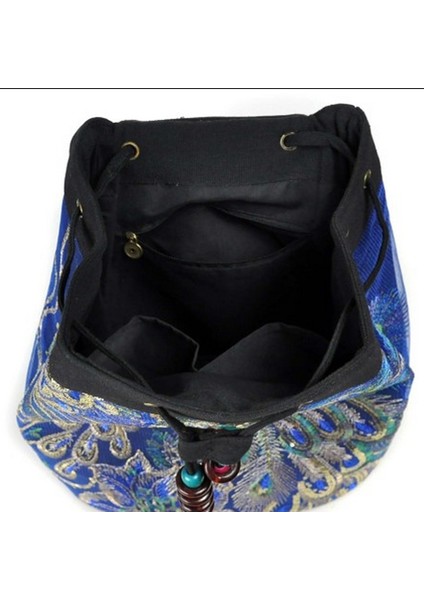 Tavuskuşu Işlemeli Sırt Çantası Ipli Kanvas El Yapımı Boncuklu Omuz Çantası (Yurt Dışından) modelleri