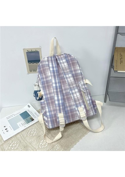Kadınlar Izgara Sırt Çantası Şeker Renk Gençler Öğrenciler Için Su Geçirmez Okul Çantaları (Yurt Dışından) fiyatları