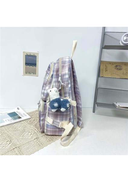 Kadınlar Izgara Sırt Çantası Şeker Renk Gençler Öğrenciler Için Su Geçirmez Okul Çantaları (Yurt Dışından) fırsatları