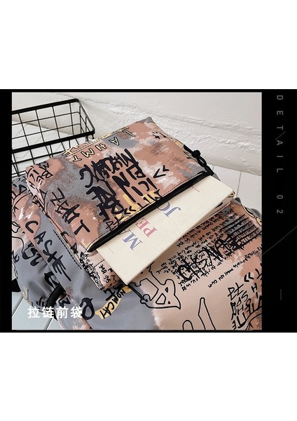 Harajuku Baskılı Erkek Öğrenci Naylon Laptop Okul Çantası Kızlar Için Uygun (Yurt Dışından) modelleri