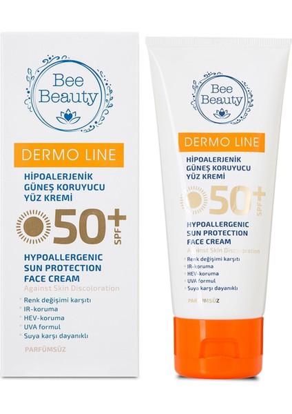 Hipoalerjenik Güneş Koruyucu Yüz Kremi SPF50+ 50 ml