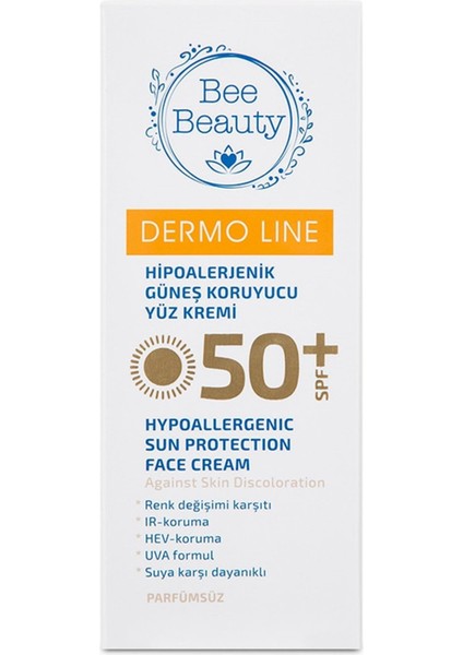 Hipoalerjenik Güneş Koruyucu Yüz Kremi SPF50+ 50 ml modelleri