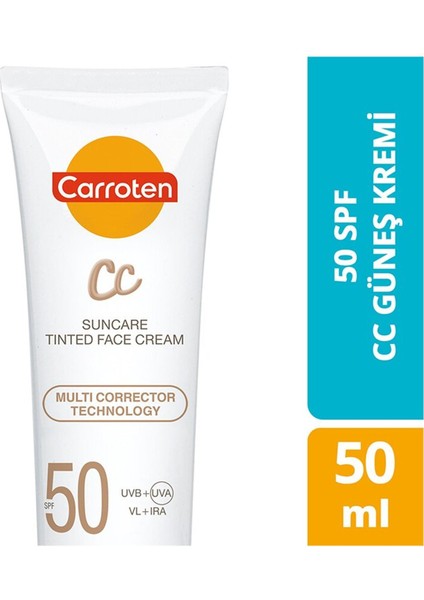 cc SPF50 Yüksek Koruyucu Renkli Yüz Güneş Kremi 50 ml fiyatları