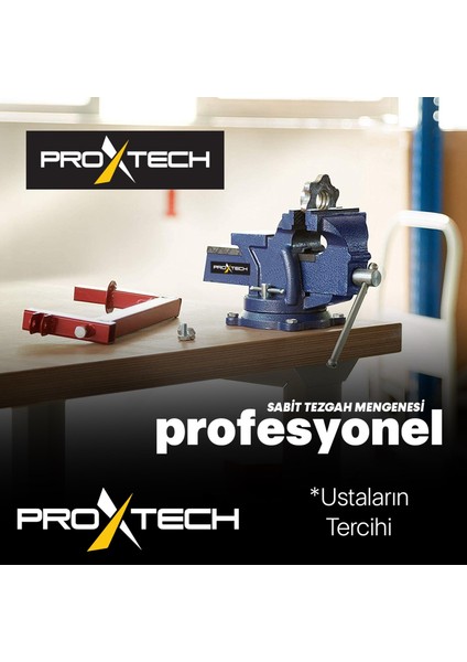 Prox Tech  100 mm Profesyonel  Yüksek Kalite Sabit Masa Tezgah Mengenesi