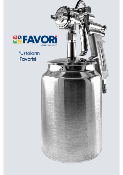 Craftex Profesyonel Aluminyum Pnömatik Atomizer 1000 Ml 45psı Boya Püskürtücü Tabancası