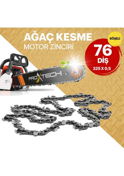 Profesyonel Yüksek Keskınlık,325/0,5-76(38) Köşeli Motorlu Testere Zinciri 38 Diş