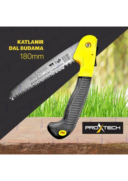 Katlanabilir Emniyetli Cep Bahçe Budama Testeresi 180 mm dal Budama Makası 2li Set
