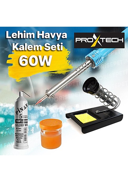 Full Takım 60w Lehim Makinesi - Kalem Havya -Leyim Tel -Pasta Stand -Silikon Tabancası,Lehim Pompası