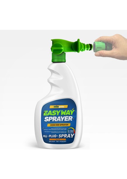 Easy Way EWS Hortum Ucu Sprayer, Çim ve Tüm Bahçe Bitkileri İçin Hortum Ucu Sıvı Gübreleme