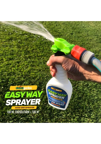 Easy Way EWS Hortum Ucu Sprayer, Çim ve Tüm Bahçe Bitkileri İçin Hortum Ucu Sıvı Gübreleme