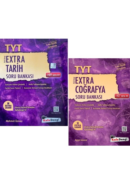 Kafa Dengi Yayınları TYT 2023 Tarih + Coğrafya Extra Soru Seti 2 Kitap