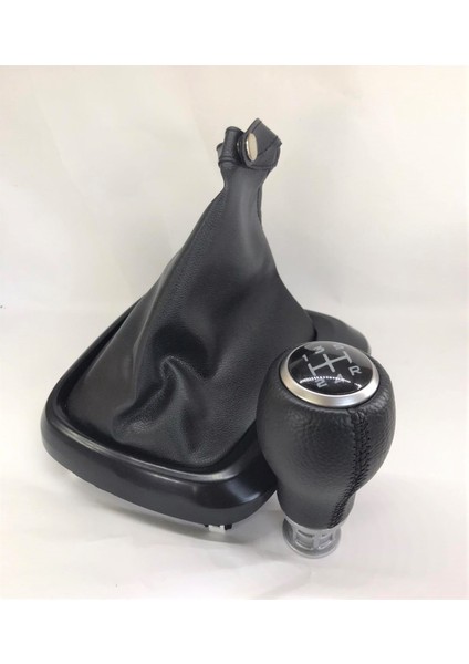 Fiat Egea Deri Vites Topuzu & Vites Körüğü (Siyah Dikişli)